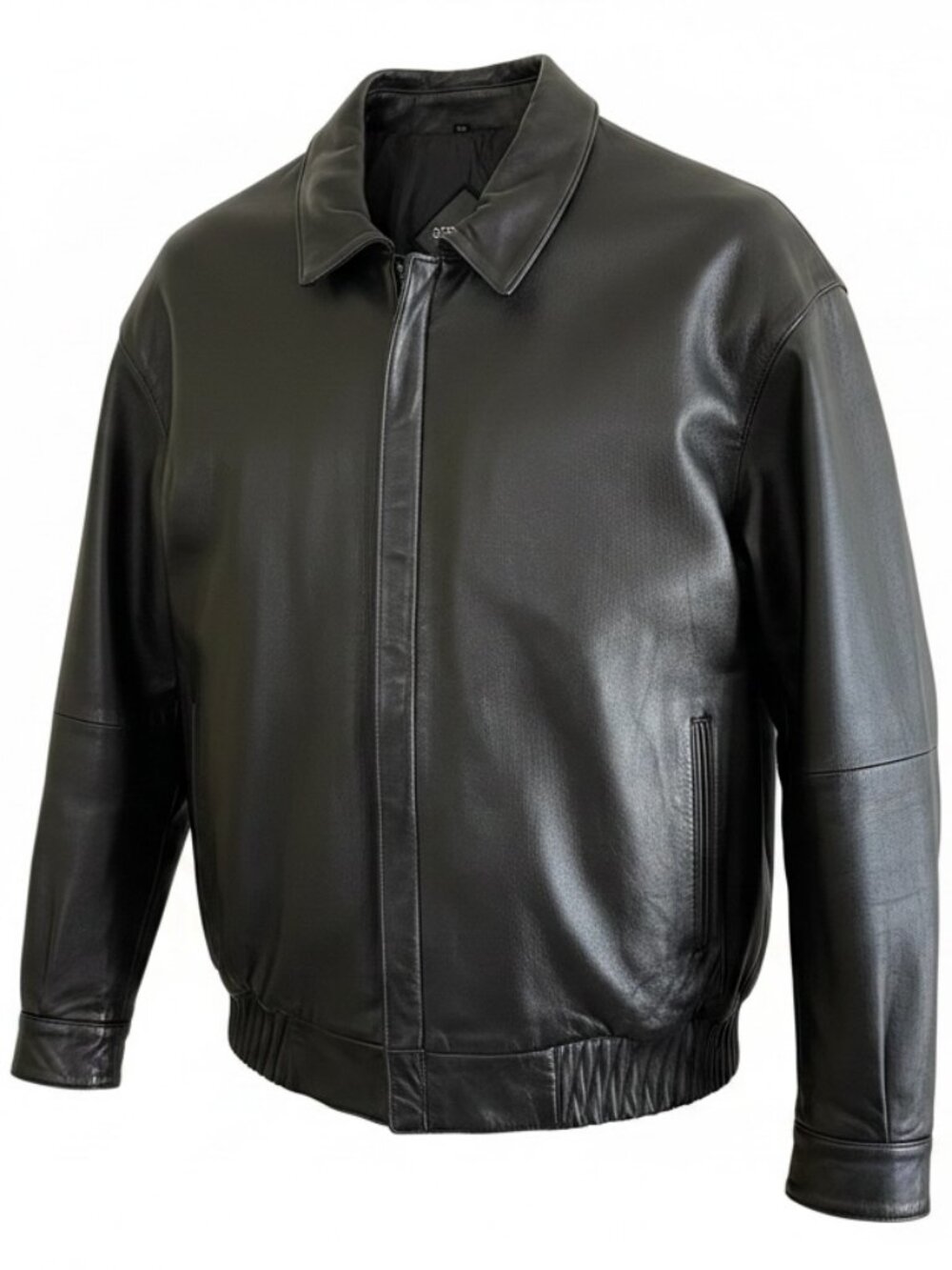 Serra by Torras Leather Bomber Jacket, size 56 or US size 20